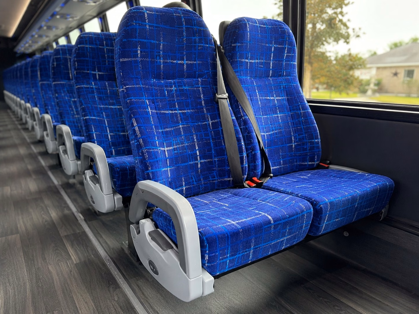 56 passenger charter bus interior