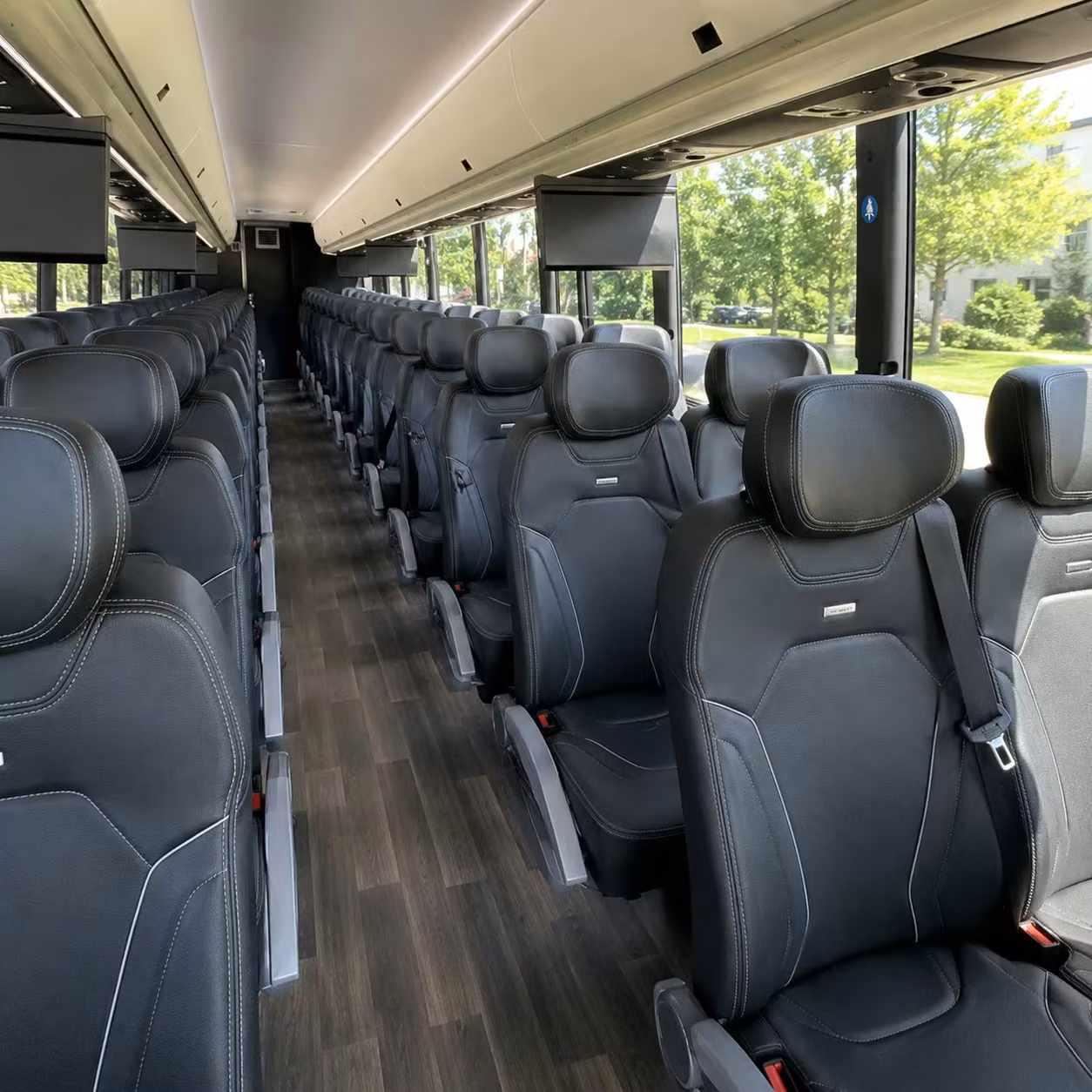 davenport charter bus rental interior